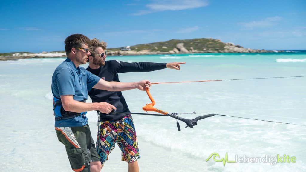 Während der Kitesafari Australien Kitesurfen lernen in Esperance